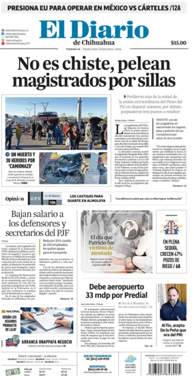 Cover of El Diario de Chihuahua