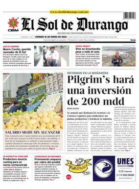 Cover of El Sol de Durango