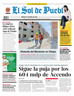 Cover of El Sol de Puebla