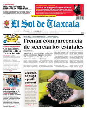 Cover of El Sol de Tlaxcala