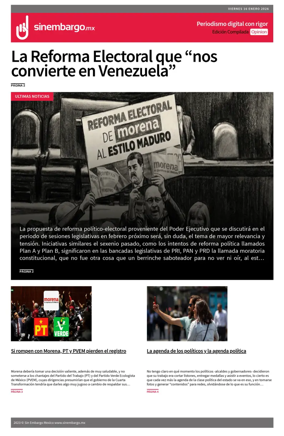 Cover of Sin Embargo Opinion