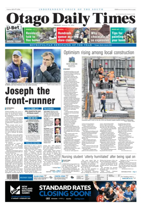 Cover of Otago Daily Times