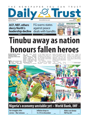 Cover of Daily Trust