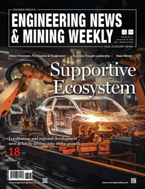 Cover of Engineering News and Mining Weekly