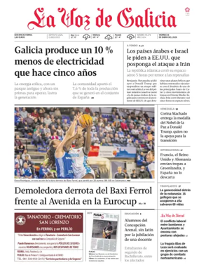 Cover of La Voz de Galicia (Ferrol)