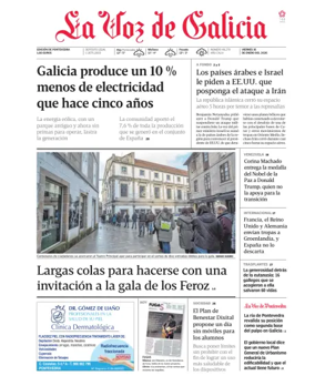 Cover of La Voz de Galicia (Pontevedra)