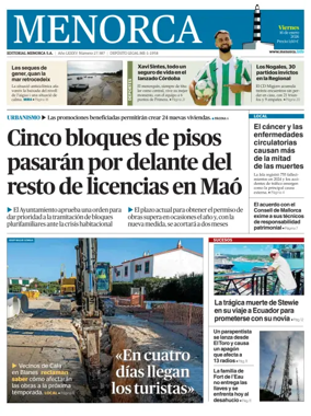 Cover of Menorca Diario Insular
