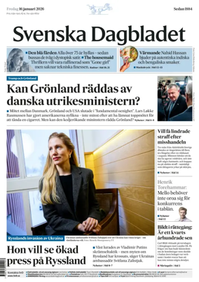 Cover of Svenska Dagbladet