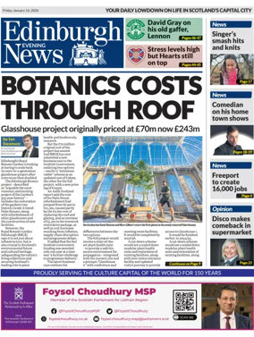 Cover of Edinburgh Evening News