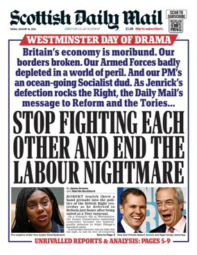Cover of Scottish Daily Mail