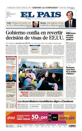 Cover of El Pais (Uruguay)