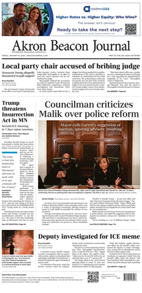 Cover of Akron Beacon Journal