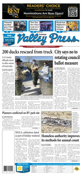Cover of Antelope Valley Press