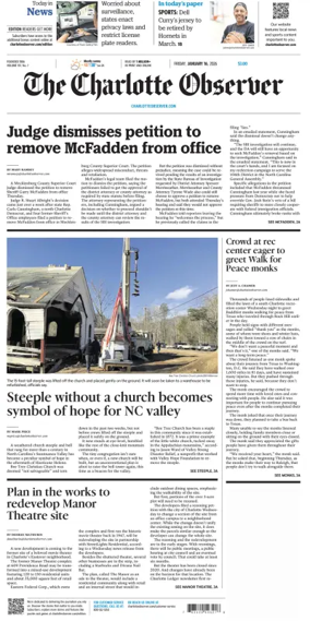 Cover of The Charlotte Observer