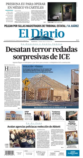 Cover of El Diario de El Paso
