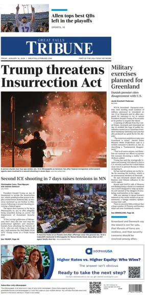 Cover of Great Falls Tribune