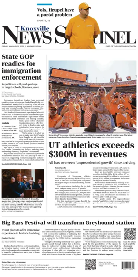 Cover of Knoxville News Sentinel