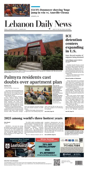 Cover of Lebanon Daily News