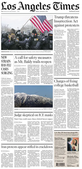 Cover of Los Angeles Times