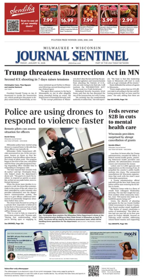 Cover of Milwaukee Journal Sentinel