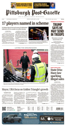 Cover of Pittsburgh Post-Gazette