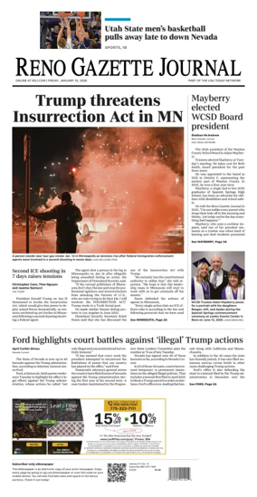 Cover of Reno Gazette Journal