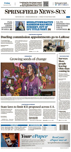 Cover of Springfield News-Sun