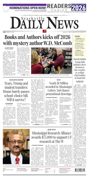 Cover of Starkville Daily News