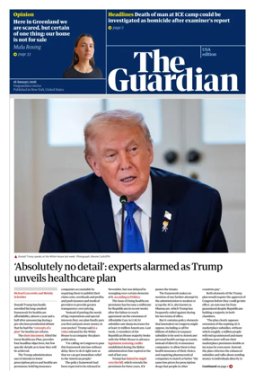 Cover of The Guardian (USA)