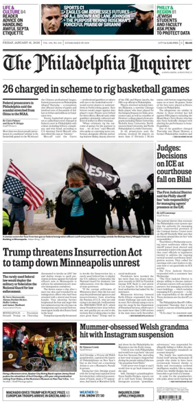 Cover of The Philadelphia Inquirer (South Jersey edition)