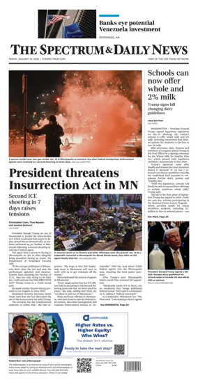 Cover of The Spectrum & Daily News