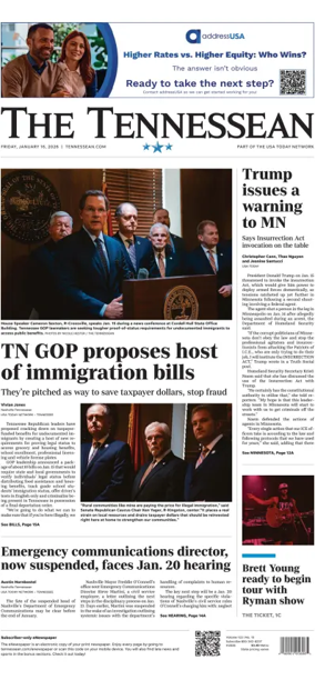 Cover of The Tennessean