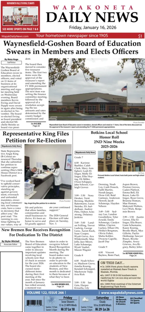 Cover of Wapakoneta Daily News