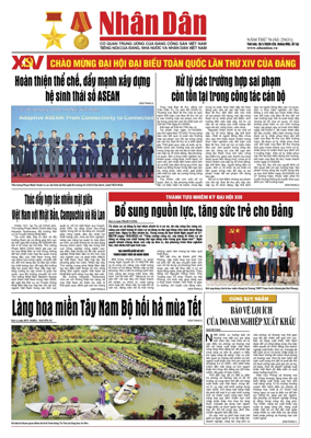 Cover of Nhan Dan newspaper