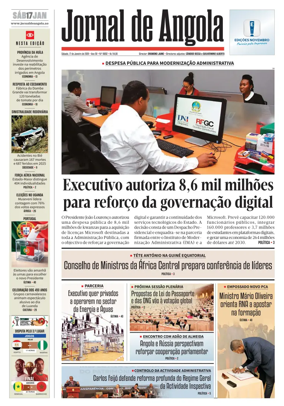 Cover of Jornal de Angola