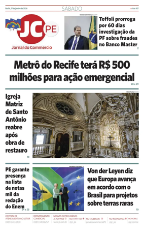 Cover of Jornal do Commercio