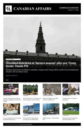 Cover of Canadian Affairs News Compiled Edition