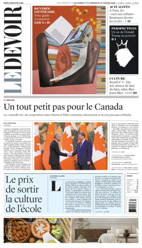 Cover of Le Devoir