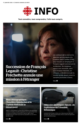 Cover of Radio-Canada Info