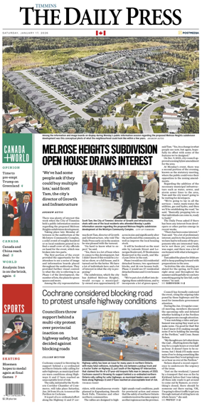 Cover of The Daily Press (Timmins)