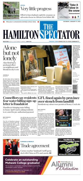 Cover of The Hamilton Spectator