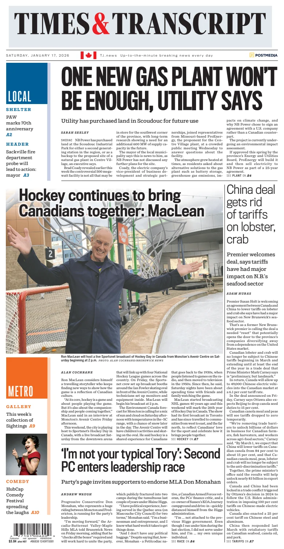 Cover of Times & Transcript