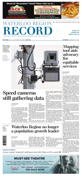 Cover of Waterloo Region Record