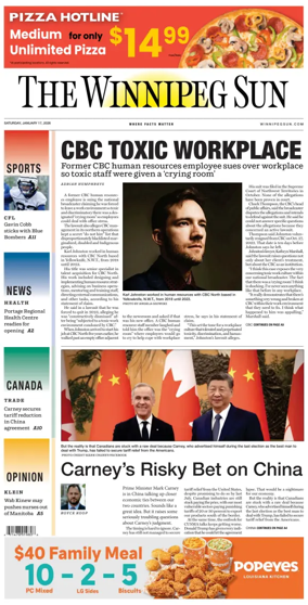 Cover of Winnipeg Sun