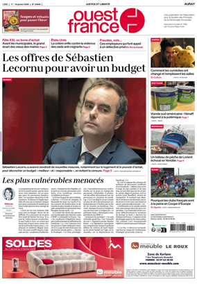 Cover of Ouest France (Auray)