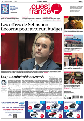 Cover of Ouest France (Cholet)