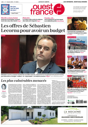Cover of Ouest France (Les Herbiers / Montaigu)