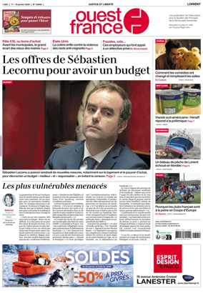 Cover of Ouest France (Lorient)