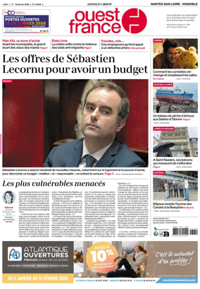 Cover of Ouest France (Nantes / Sud-Loire / Vignoble)