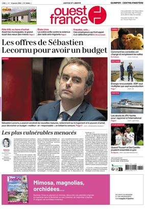 Cover of Ouest-France (Quimper Centre-Finistere)